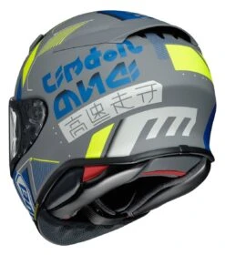 Shoei RF-1400 Accolade Helmet 9 Shoei RF-1400 Accolade Helmet -Shoei Store shoei rf1400 accolade helmet grey blue yellow 3